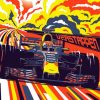 Illustration F1 Racing paint by numbers