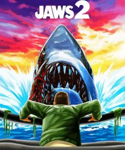 Jaws Movie Poster paint by numbers