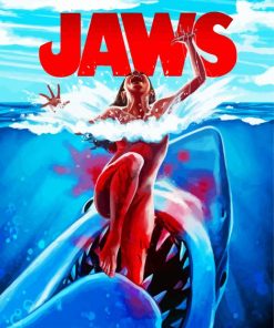 Jaws Movie paint by numbers