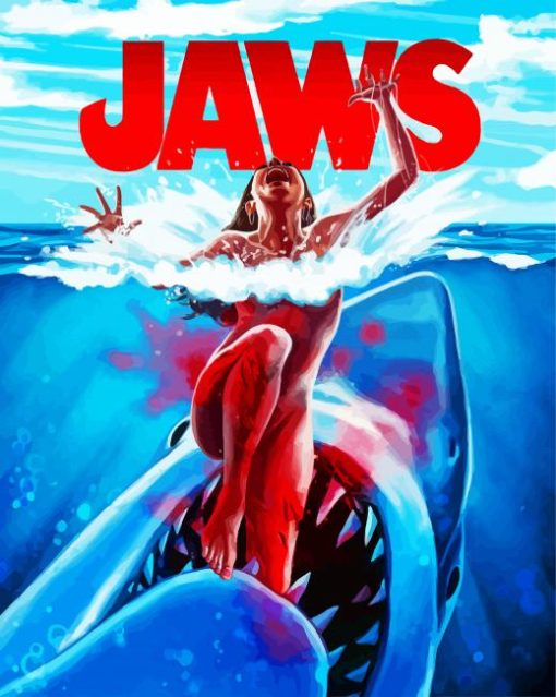 Jaws Movie paint by numbers