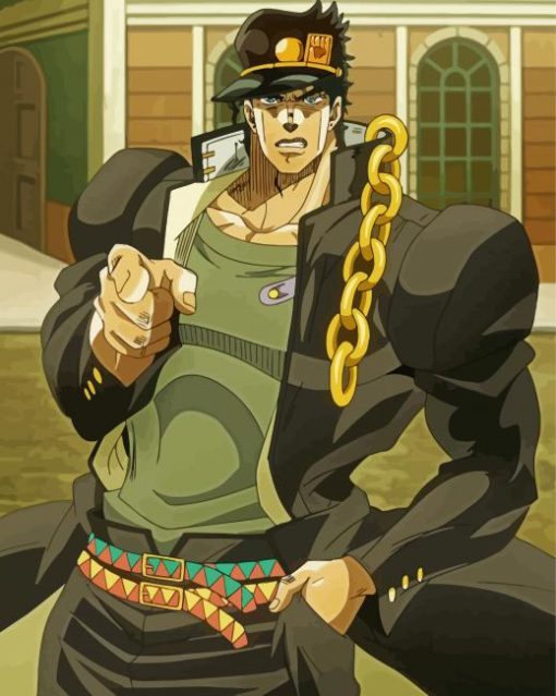 Jotaro Kujo Jojos Bizarre Adventure paint by numbers