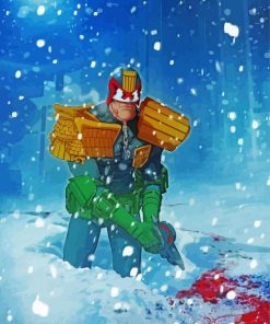 Judge Dredd in Snow paint by numbers