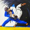 Judo Players Art paint by numbers