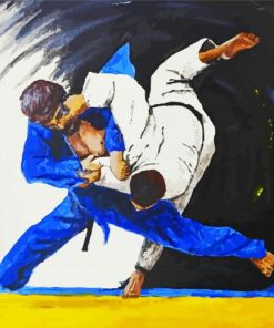 Judo Players Art paint by numbers