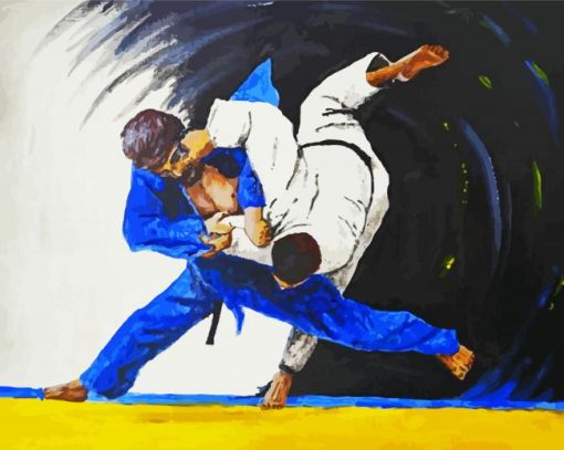 Judo Players Art paint by numbers