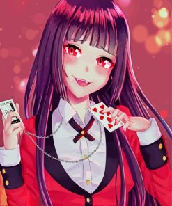 Kakegurui Yumeko Jabami Gambler paint by numbers