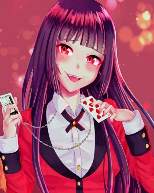 Kakegurui Yumeko Jabami Gambler paint by numbers