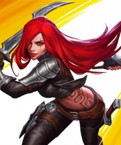 Katarina League of Legends paint by numbers