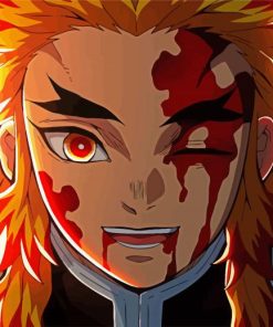 Kimetsu No Yaiba Kyojuro Rengoku paint by numbers