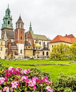 Krakow Wawel Royal Castle paint by numbers