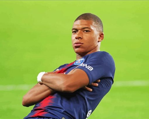 Kylian Mbappé paint by numbers