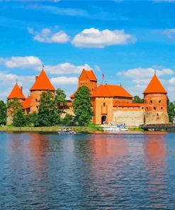 Lithuania Trakai Castle paint by numbers