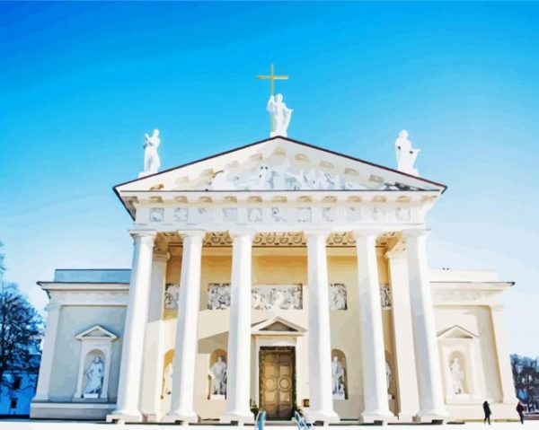 Lithuania Vilnius Cathedral paint by numbers