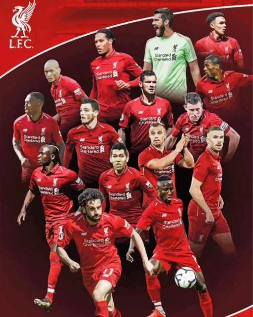 Liverpool FC Players paint by numbers