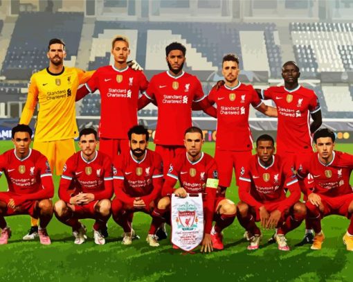 Liverpool FC Team paint by numbers