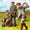 Men Playing Golf paint by numbers
