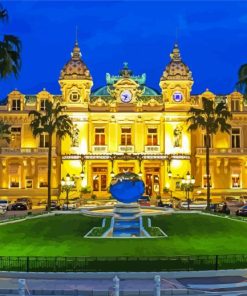 Monte Carlo Casino Monaco paint by numbers