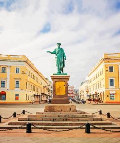 Monument to Duc de Richelieu Odessa paint by numbers