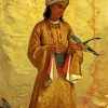 Moorish Girl With Parrot paint by numbers