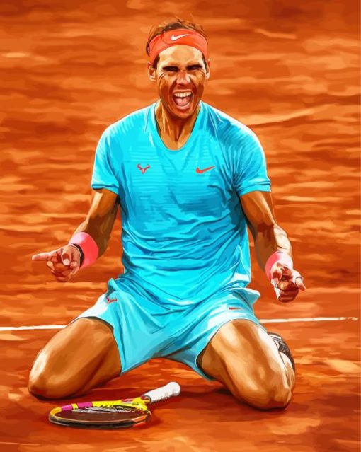 Nadal Professional Tennis Player paint by numbers