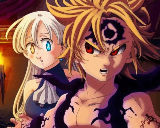 Nanatsu Anime Manga Illustration paint by numbers