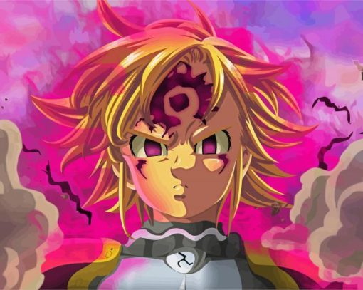 Nanatsu Seven Deadly Sins Meliodas Demon paint by numbers