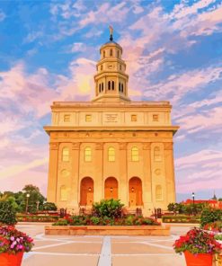 Nauvoo Illinois Temple paint by numbers