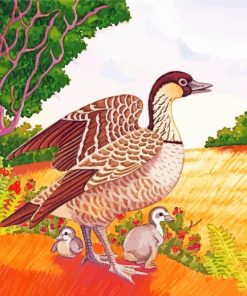 Nene Geese Bird Art paint by numbers