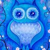 Night Blue Owl paint by numbers