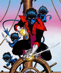 Nightcrawler X Men Marvel paint by numbers