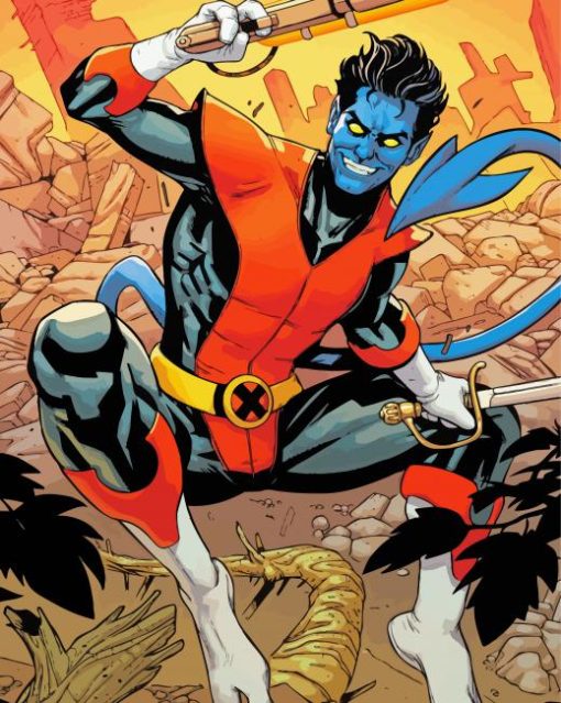 Nightcrawler X Men paint by numbers