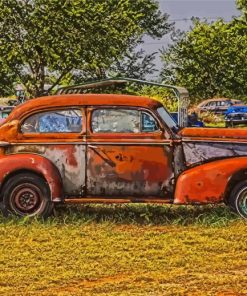 Old Rusty Car paint by numbers