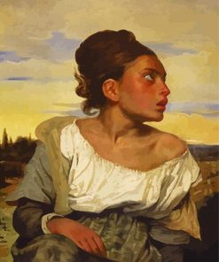 Orphan Girl at The Cemetery by Delacroix Eugène paint by numbers