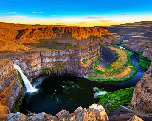 Palouse Falls paint by numbers