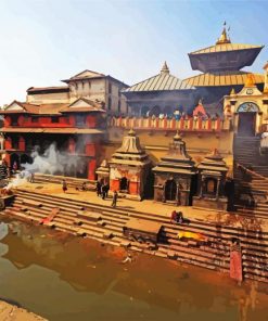 Pashupatinath Temple Kathmandu paint by numbers