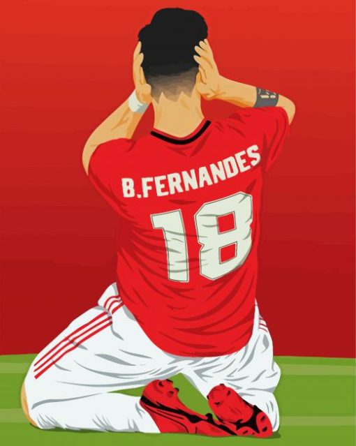 Player Bruno Fernandes paint by numbers