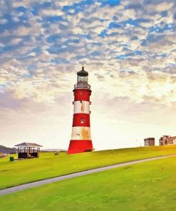 Plymouth Hoe Lighthouse England paint by numbers