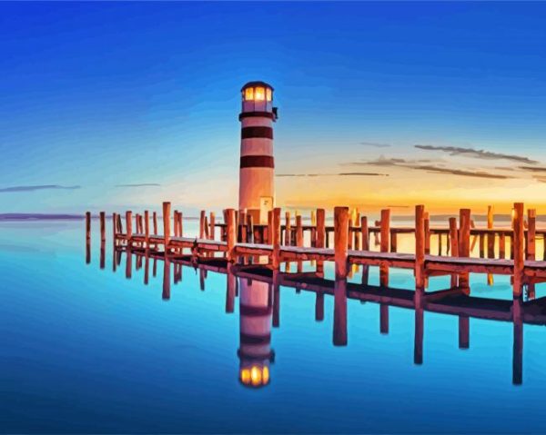 Podersdorf Lighthouse In Austria paint by numbers