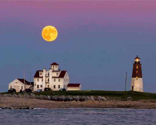 Point Judith Lighthouse Narragansett paint by numbers