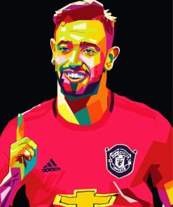 Pop Art Bruno Fernandes paint by numbers