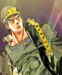 Powerful Jotaro Kujo paint by numbers