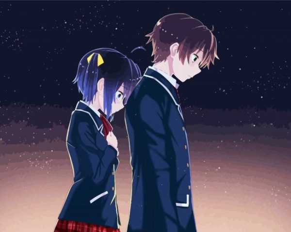 Rikka and Yuta Characters paint by numbers