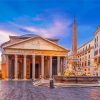 Rome Pantheon Temple paint by numbers