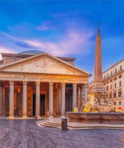 Rome Pantheon Temple paint by numbers