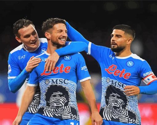 S S C Napoli Players paint by numbers