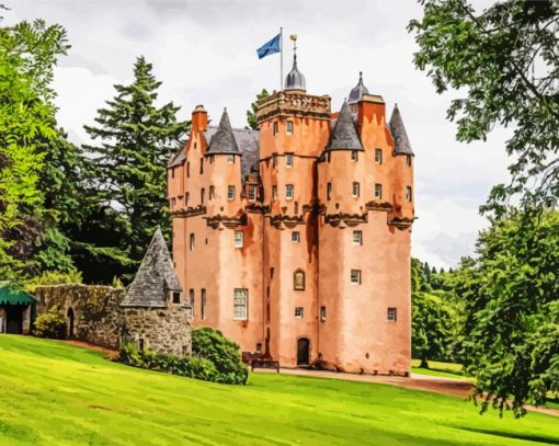 Scotland Craigievar Castle paint by numbers