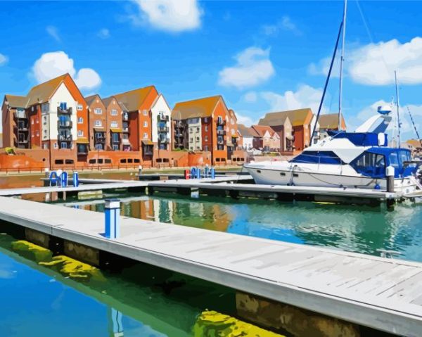 Sovereign Harbour Eastbourne paint by numbers