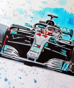 Splatter F1 Racing Car paint by numbers