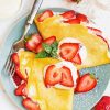 Strawberry Crepes with Cream Cheese paint by numbers