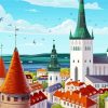 Tallinn City Estonia paint by numbers